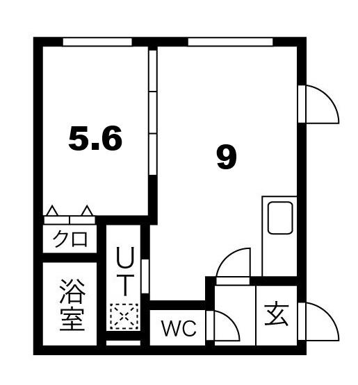 LANDMARK青葉(1LDK/1階)の間取り写真