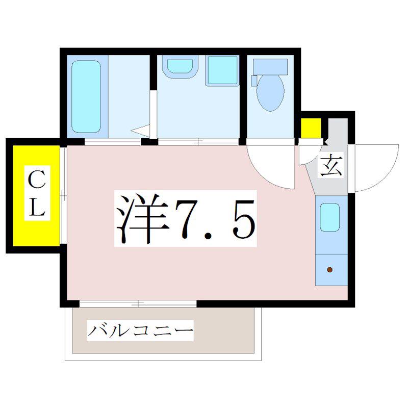 ルヴェル天保山(ワンルーム/8階)の間取り写真