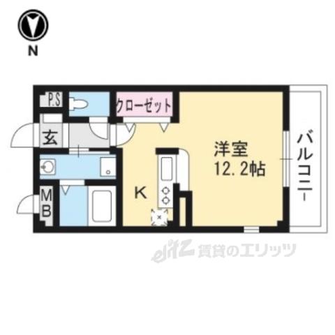 トリオンファーレ(1K/2階)の間取り写真