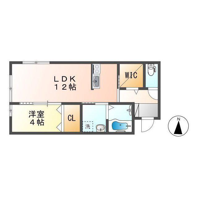 モンブラン(1LDK/2階)の間取り写真