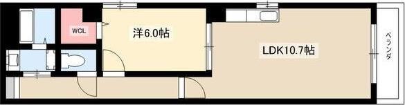 アケイシャ(1LDK/3階)の間取り写真