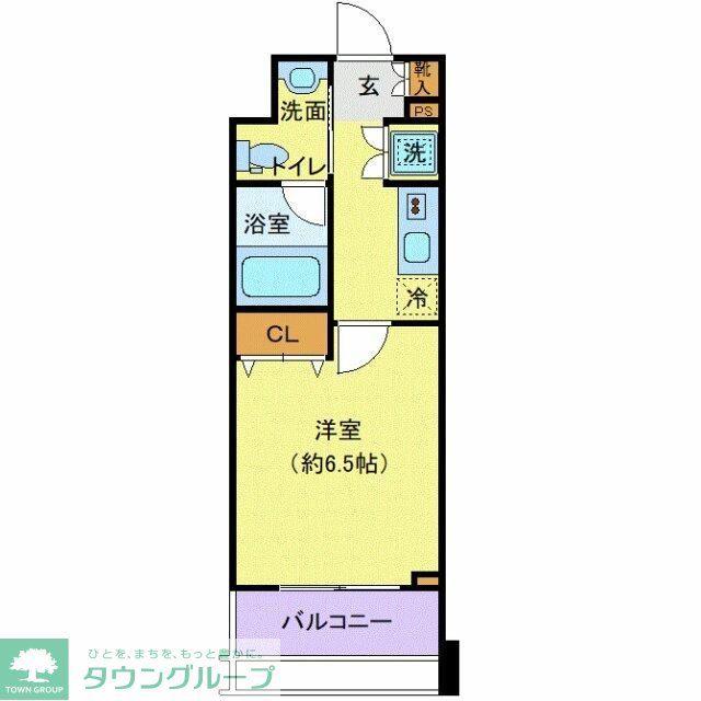 プレール・ドゥーク東京イースト IV RIVER SIDE(1K/5階)の間取り写真