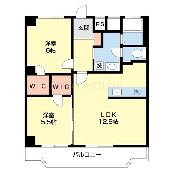リエス和歌山駅前ビル(2LDK/3階)の間取り写真