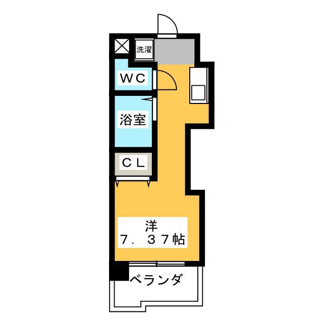 エスポワール(ワンルーム/4階)の間取り写真