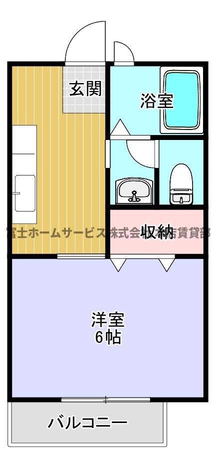 サングリーン住之江(1K/2階)の間取り写真