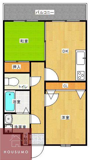 テラートI(1LDK/5階)の間取り写真