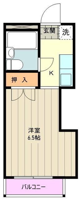 ヘリテイジ(1K/3階)の間取り写真