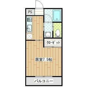 アクアハイム三島(1K/3階)の間取り写真