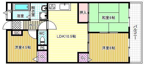 サンピープル(3LDK/2階)の間取り写真