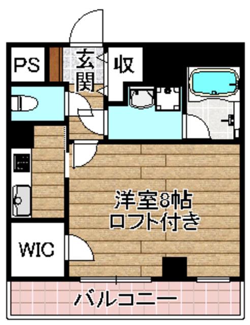 ラ カステル メウ(1K/7階)の間取り写真