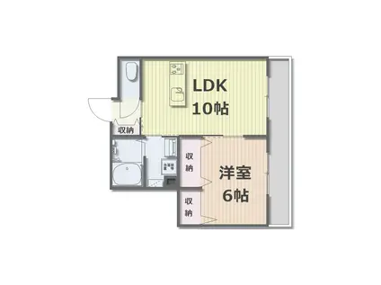 S・Kコート(1LDK/2階)の間取り写真