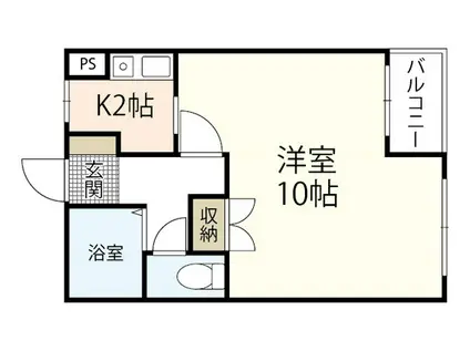 ホリコシビル(1K/1階)の間取り写真