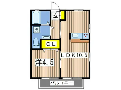 SHIBA NO6(1LDK/2階)の間取り写真