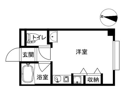 キャロルコート兼六(ワンルーム/1階)の間取り写真