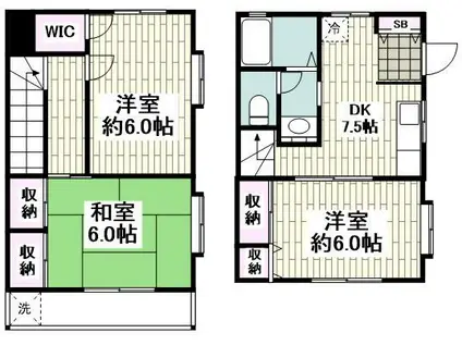 ハイツ篠崎(3DK/1階)の間取り写真