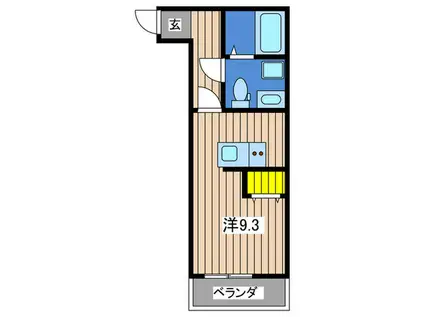 AMBITION永田北(ワンルーム/2階)の間取り写真