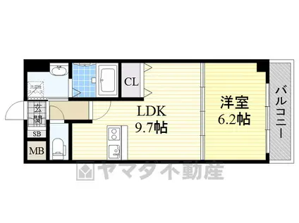 フローレンス江坂(1LDK/6階)の間取り写真
