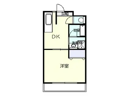 カーサカジマI(1DK/1階)の間取り写真