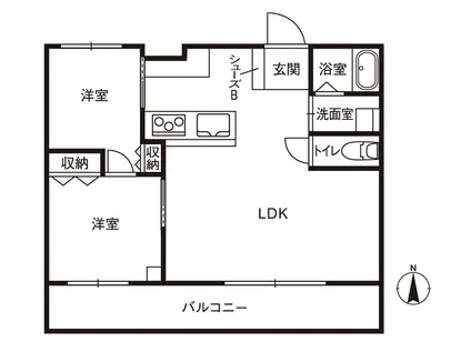 コゼニマンション(2LDK/1階)の間取り写真