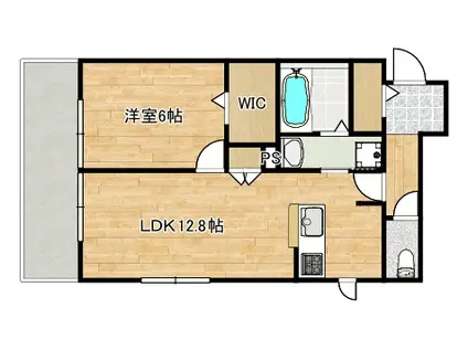 上小田中3丁目ヘーベルメゾン(1LDK/3階)の間取り写真