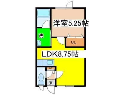アールトワ昭和(1LDK/1階)の間取り写真