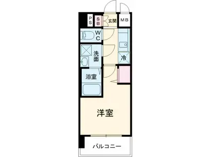 ファステート神戸マージュ(1K/4階)の間取り写真