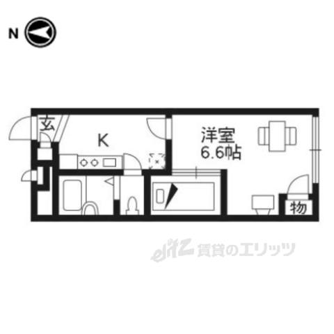 レオパレスおおやぶ2(1K/2階)の間取り写真