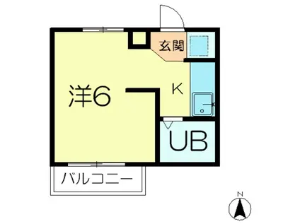 プレステ赤膚マンション(1K/3階)の間取り写真