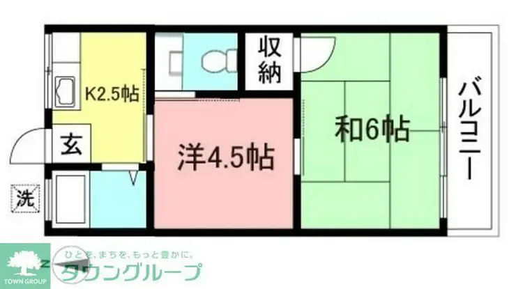 コーポ川尻 1階階 間取り