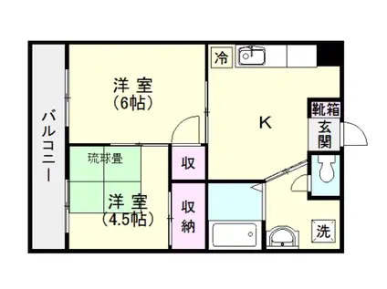 エスポワールM&T(2K/2階)の間取り写真