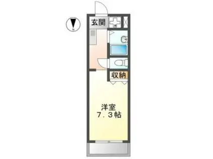 スール・メゾン(1K/1階)の間取り写真