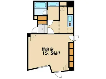 つつじヶ丘アーベント(1K/4階)の間取り写真