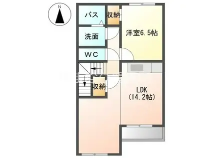 ファンタジアIII(1LDK/2階)の間取り写真