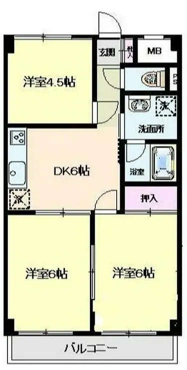 須藤パークハイツ 1階階 間取り