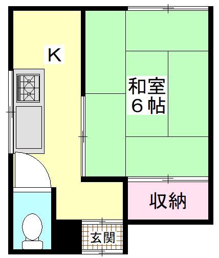 サンナップ(1K/2階)の間取り写真
