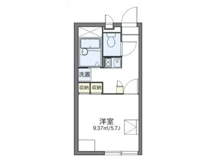 レオパレス祇園(1K/1階)の間取り写真