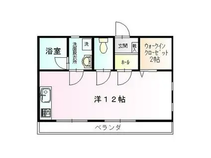 アンビエンス(ワンルーム/2階)の間取り写真