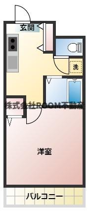 第3年見マンション(1K/3階)の間取り写真