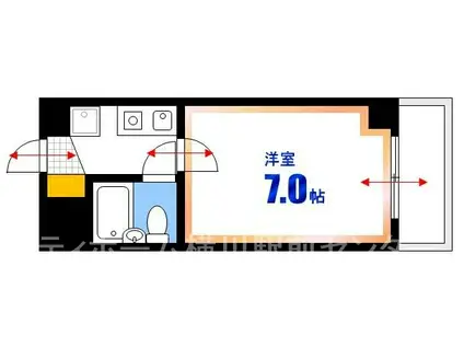 ミントビル(1K/8階)の間取り写真
