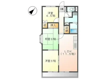 メゾン・ド・Kセセラギ(3LDK/2階)の間取り写真