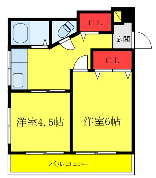 早苗エステートビル 6階階 間取り