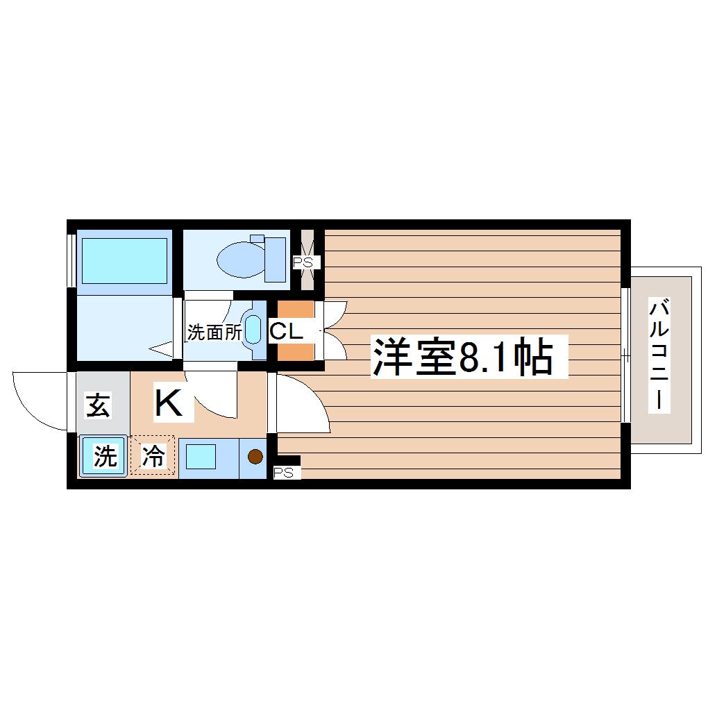 プリマベーラ(1K/1階)の間取り写真