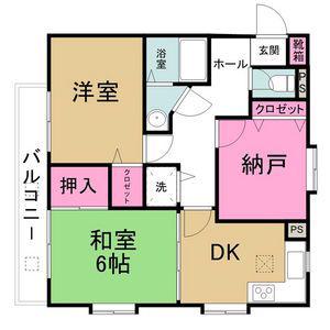 セイント江口(2SDK/4階)の間取り写真