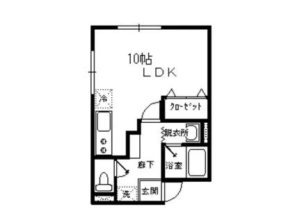 クミールI(ワンルーム/1階)の間取り写真