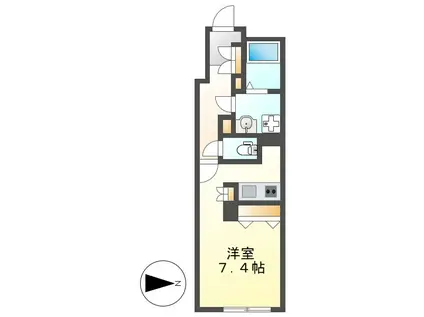 CREST TAPP大曽根(1DK/5階)の間取り写真