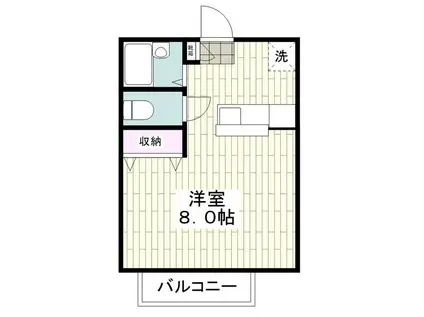 ドルチェ原(1K/1階)の間取り写真