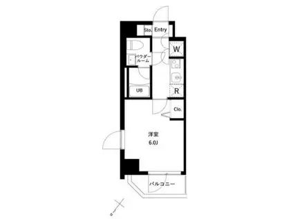 アーバンパーク行徳ステーションフロント(1K/3階)の間取り写真