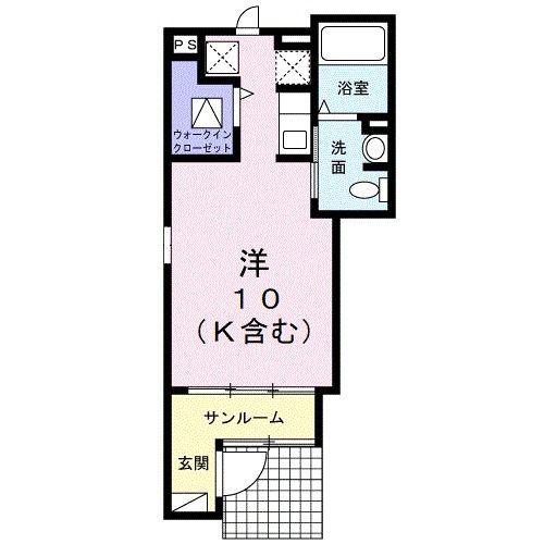 ルナ ルーチェ(ワンルーム/1階)の間取り写真
