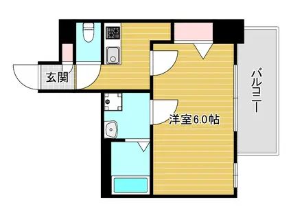 エスリード阿波座プライムコート(1K/11階)の間取り写真