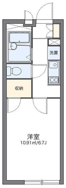 レオパレスクリムゾン矢口(1K/3階)の間取り写真